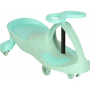 Dětské vozidlo Odrážedlo s LED svítícími koly, mátová barva