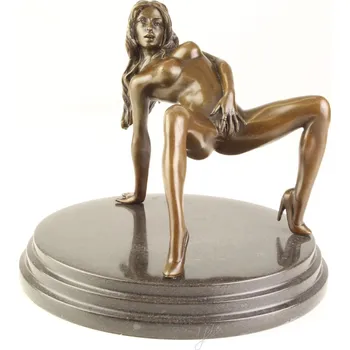 Erotická bronzová socha - Nahá žena striptérka 1 soška
