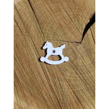 Vánoční dekorace Dřevěná dekorace houpací koník
