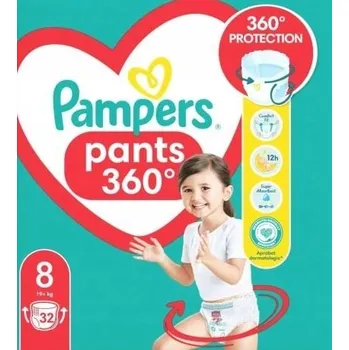 Plena Plenky Plenkové Kalhotky Pampers Pants 360° vel. 8 / 19+ kg / 32 ks