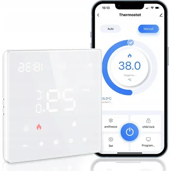 Termostat TERMOSTAT WIFI LED CYFROWY REGULATOR 16A Elektryczne ogrzewanie podłogowe