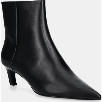 Dámské kozačky Kožené kotníkové boty Calvin Klein ESS KITTEN HEEL ANKLE BOOT HW0HW02586 černá 99X, EUR 36