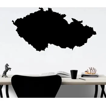 Samolepící dekorace Mapa Česká republika - vinylová samolepka na zeď 186x100cm