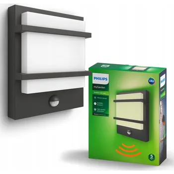 Nástěnné svítidlo Zahradní nástěnné svítidlo Philips šedé s integrovaným LED zdrojem 12 W