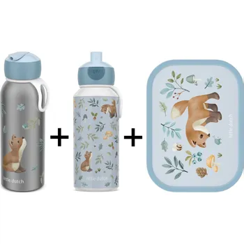 Svačinový box MEPAL DĚTSKÝ SVAČINOVÝ SET A TERMO LÁHEV MEPAL, CAMPUS, LITTLE DUTCH - FOREST FRIENDS