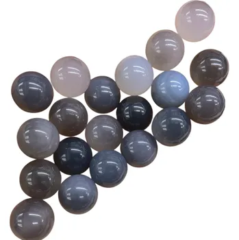 5 ks přírodních kuliček z šedého achátu 16 mm Minerální korálky na výrobu šperků Přírodní kámen Korálky pro náramky a dekorace