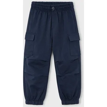 Chlapecké kalhoty Chlapecké teplákové cargo kalhoty Mayoral 4556 modré barva: modrá, Rozměr: 128