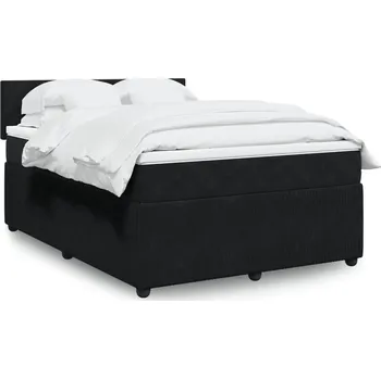 Postel Čalouněná dvoulůžková postel VidaXL 160x200 cm, černá