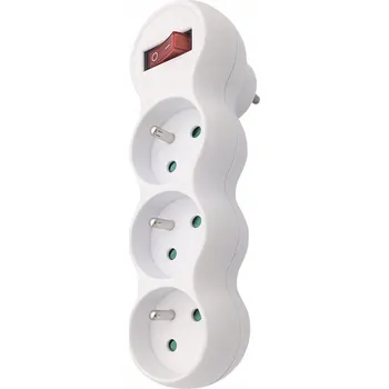 Elektrická zásuvka Podlahová zásuvka přenosná Solight bílá