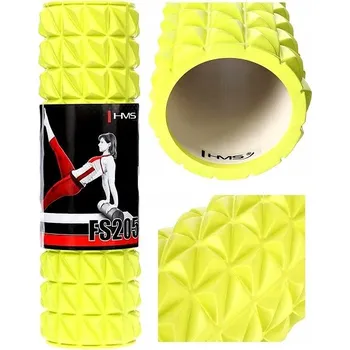 Pěnový válec Masážní válec s výstupky HMS 45 cm x 13,5 cm žlutý