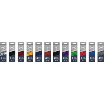 Tkaničky BLUE SPORTS Titanium vosk Wh/Bk 72"/180 cm - Bílé