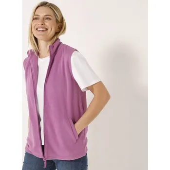 Dámská vesta Fleecová vesta na zip purpurová 34/36