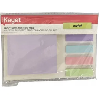 Samolepící bloček KAYET Samolepicí bločky a indexové záložky – malá sada 050