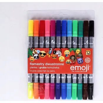 Oboustranné Fixy St. Majewski Emoji 12 ks