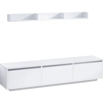 Televizní stolek TV stolek CEDRIC, bílá + vyzvednutí ZDARMA