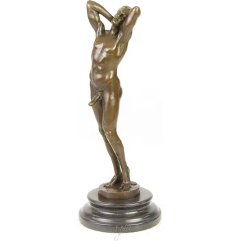 Erotická bronzová socha - Nahý muž
