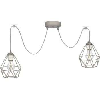 Závěsné svítidlo PAVOUK DRÁTĚNÝ DIAMOND 2 barva ŠEDÁ