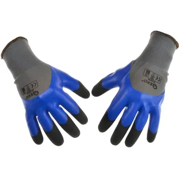 Pracovní rukavice GEKO Pracovní rukavice 3/4 LATEX 10“ zesílené 14075 G73577 černá