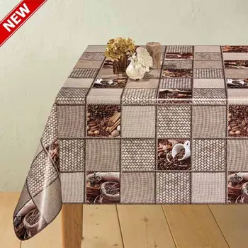 ubrus Český výrobce PVC ubrus káva-ratan 140 cm metráž