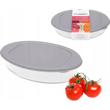 FUSION nádoba na potraviny žáruvzdorná s víkem plochá oválná 1600 ml