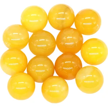 Přírodní korálky ze žlutého achátu 5 ks 16 mm Minerální kuličky pro výrobu šperků Dekorace Náramky Náhrdelníky Tvoření