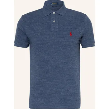Pánská košile Polo Ralph Lauren Pánská Polokošile Z Piké Slim Fit, modrá, 3XL
