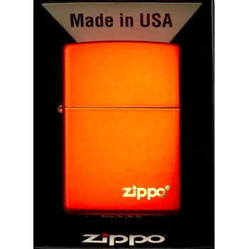 Zapalovač Benzínový Zapalovač Zippo METALIC RED s logem ZIPPO