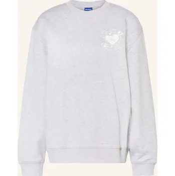 Dámská mikina Hugo Dámská Oversized Mikina Crew, světle šedá / bílá, 38