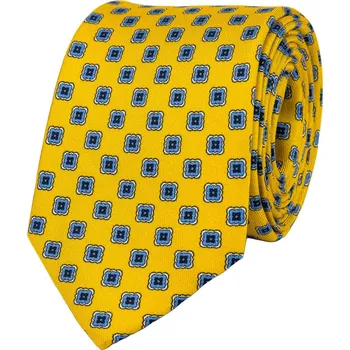 Kravata Bubibubi Žlutá hedvábná kravata Salento