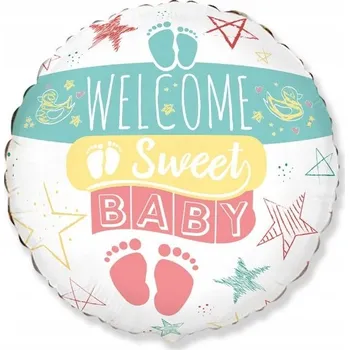 Balónek Fóliový balónek Welcome Sweet Baby, 18 palců