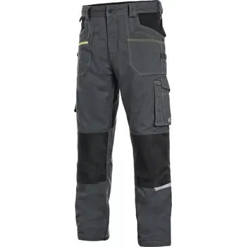Pracovní oblečení CANIS CXS Kalhoty STRETCH pánské zkrácené tmavě šedá/černá - 48 AKCE