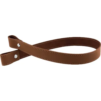 Pro Háčkování Sada kožený popruh prošívaný 58 cm š. 2,5 cm hnědý s nýtkem nikl