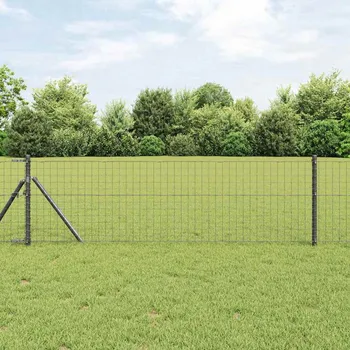Plot vidaXL Evropský plot Šedý 0,6x25 m Ocel