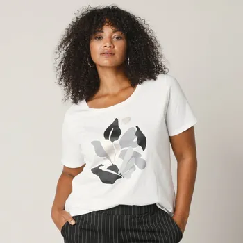 Dámské tričko Tričko s krátkými rukávy a potiskem bílá 52