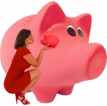 Pokladnička Pokladnička prasátko růžové velké XL keramická k rozbití prostorná jako dárek