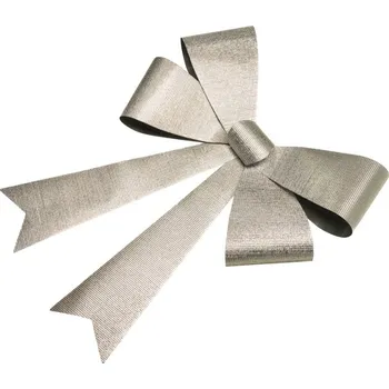 Party dekorace Chaks Velká mašle - stříbrná 71 x 86 cm