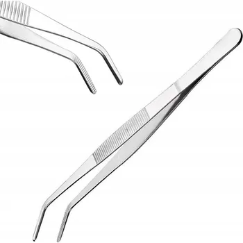 Kosmetická pinzeta KOVOVÁ PINZETA ROVNÁ ZAHNUTÁ 19 CM DLOUHÁ