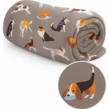 deka Fleecová deka EVENA polar 130 cm x 160 cm hnědá