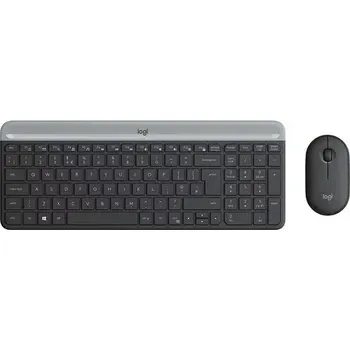 Logitech Slim Wireless Combo MK470 SKD šedá (920-009200)