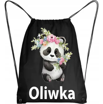 Školní batoh Školní Vak / Batoh na Tělocvik do Školky Školy Panda zvířátko + JMÉNO 2
