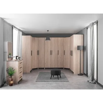 Šatní skříň Skříňová sestava Colin 257015 dub kestína/šedá