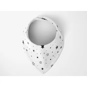 Bryndák MIMOUŠEK Slintáček / bryndáček 100 % bavlna - Černé hvězdy