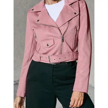 Dámský kabát Sinsay - Bunda biker - pastelová růžová - 077FJ-03X - 077FJ-03X-XXL