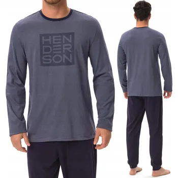 Pánské pyžamo Pánské pyžamo 100% BAVLNA s dlouhým rukávem HENDERSON JARVIS - M