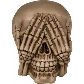 Pokladnička POKLADNIČKA LEBKA 3 OPIČKY nevidím, NESLYŠÍM...