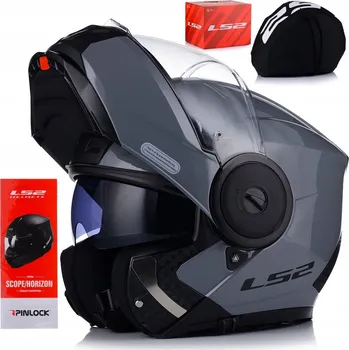 Helma na motorku MOTOCYKLOVÁ PŘILBA | LS2 FF902 SCOPE II P/J | VÝKLOPNÁ + PINLOCK 70 + SLUNEČNÍ CLONA