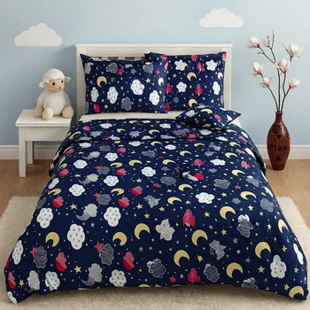 Povlečení Francouzské bavlněné povlečení - Noční obloha