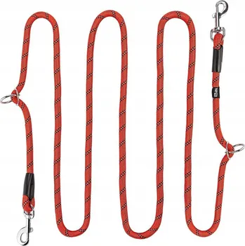 Vodítko pro psa VODÍTKO PRO PSA S PŘEPÍNACÍM LANEM NASTAVITELNÁ HRUBOST 3M 1,2CM ČERVENÁ