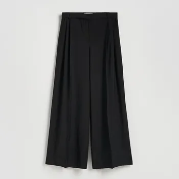 Dámské kalhoty Reserved - Kalhoty se širokými nohavicemi - černý - 700GM-99X - 700GM-99X-XL