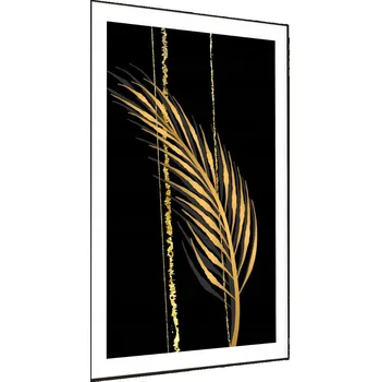 Obraz Plakát v Rámu Palmový List Glamour 3D 60x80